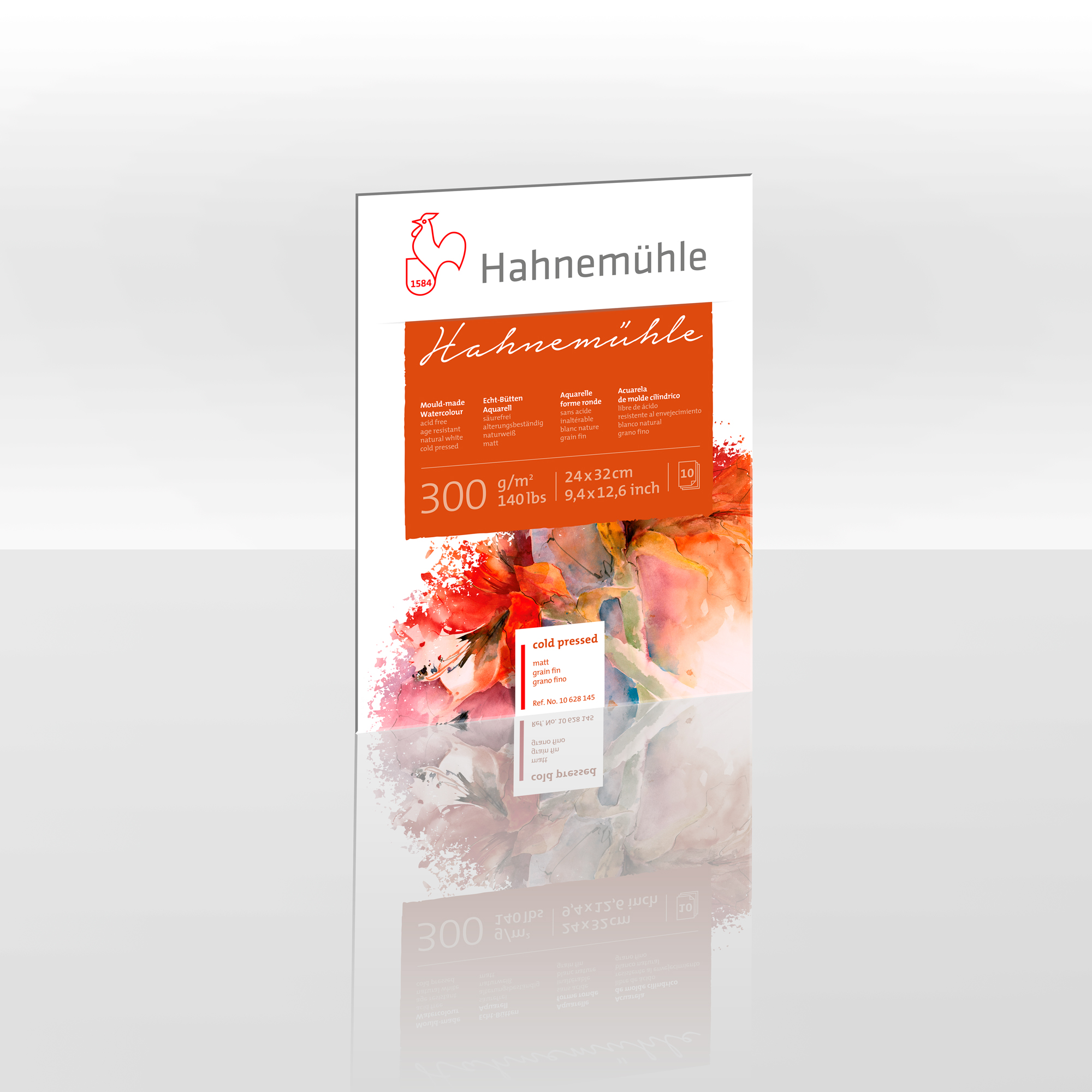 Hahnemühle 300, 24 x 32 cm, 10 sheets, 300, natural white, cold  pressed
